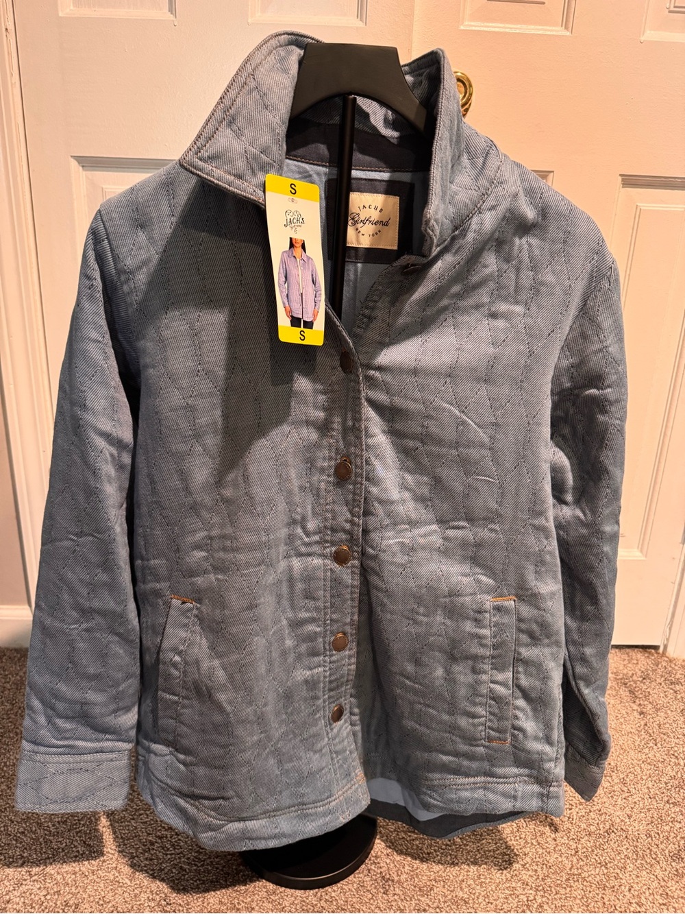 Jachs Light Blue Quilted Jean Jacket